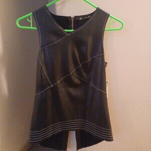 Zara Faux Leather edgy Tank top